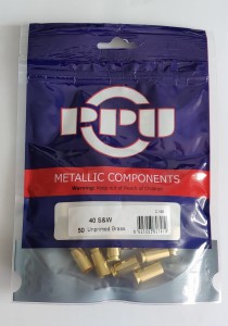 NEW brass cases PPU .40 S&W