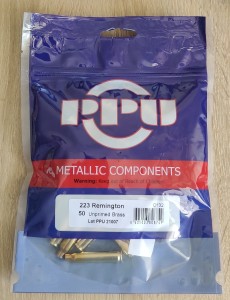 New brass cases .223 Remington PPU
