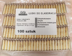 Brass cases prepared for reloading 5,56x45 NATO AMA