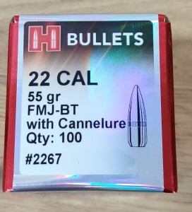 Bullets Hornady .224 FMJ BT 55gr