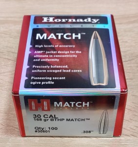 Bullets Hornady BTHP .308 168gr