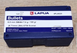 Bullets Lapua Scenar 6,5 108gr GB464
