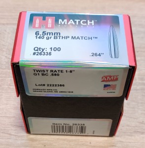 Bullets Hornady 6,5mm BTHP 140gr