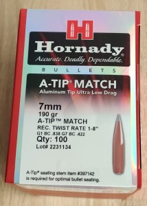 Bullets Hornady 7mm 190gr A-Tip