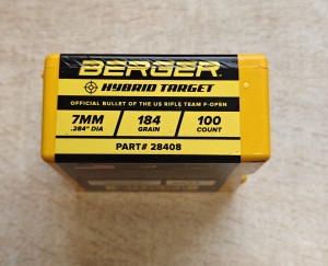 Bullets Berger 7mm 184gr F-Open