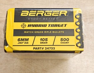 Bullets Berger 6mm 105gr Hybrid Target 500pcs