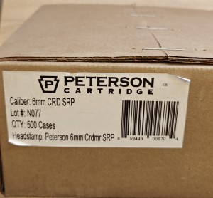 Brass cases Petersom 6mm Creedmoor SRP 500pcs